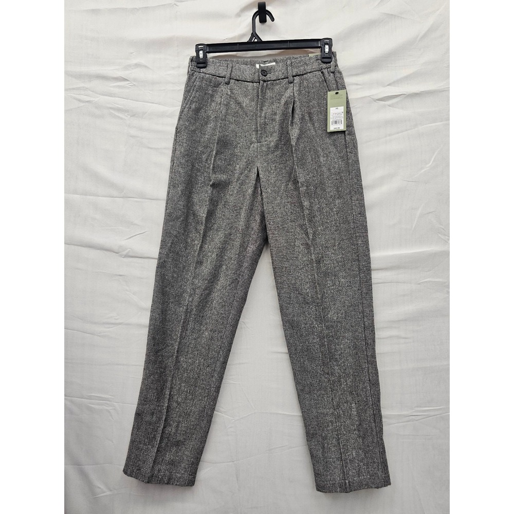 Goodfellow & Co Mens Gray Nep Tweed Pleated Trouser Pants XS 042 21 1101